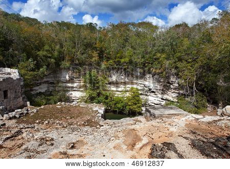 สเปนเม็กซิโก Cenote ศักดิ์สิทธิ์ที่ชีเชนอิตซา