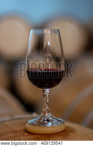 Tasting Of Rioja Wines, Visit Of Winery Cellars With French Or American Oak Barrels With Agening Red