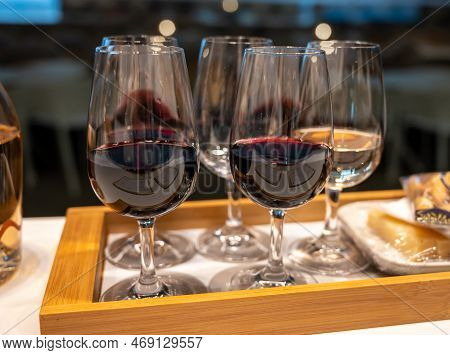 Tasting Of Rioja Wines, Visit Of Winery Cellars With French Or American Oak Barrels With Agening Red