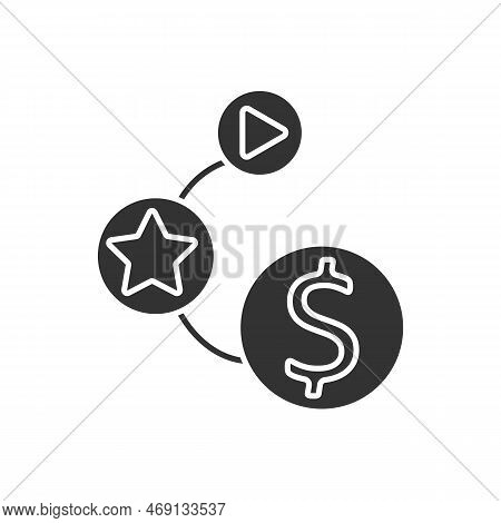 Viral Marketing Glyph Icon. Sales Technique.word-of-mouth Information About Product Or Service.digit