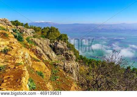 Landscape Of The Hula Valley (upper Jordan River Valley), From Keren Naftali (upper Galilee), Northe