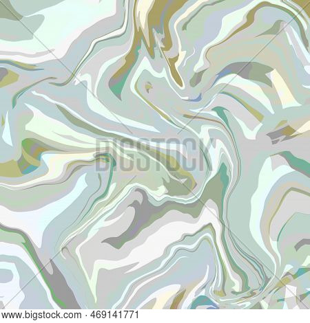 Abstract Light Organic Layered Wavy Stripes In Softly Matched Earth Tones Geometric Swirling Marble 