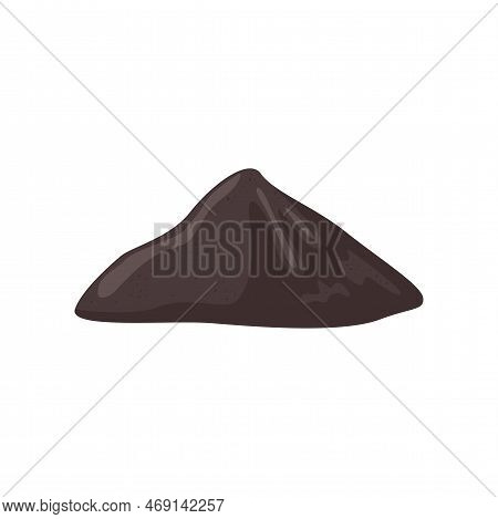 Pile Of Earth Vector Illustration. Pile Of Earth Isolated On White Background. Construction Concept