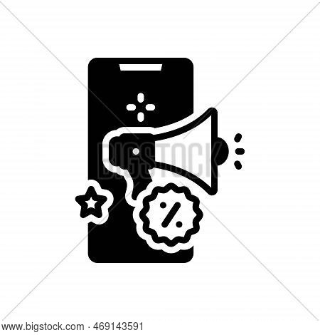 Black Solid Icon For Promotion Speaker Loudspeaker Horn Alert Annoucement Voice Sound Megaphone Bull