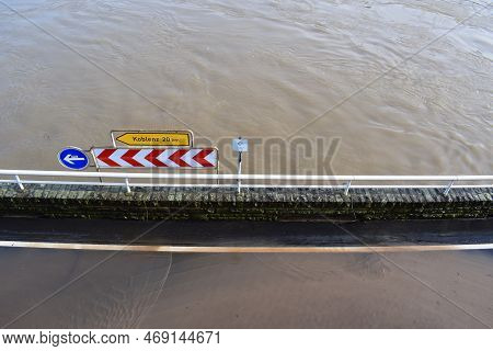 Light Flood On The Mosel Valley Road To Koblenz