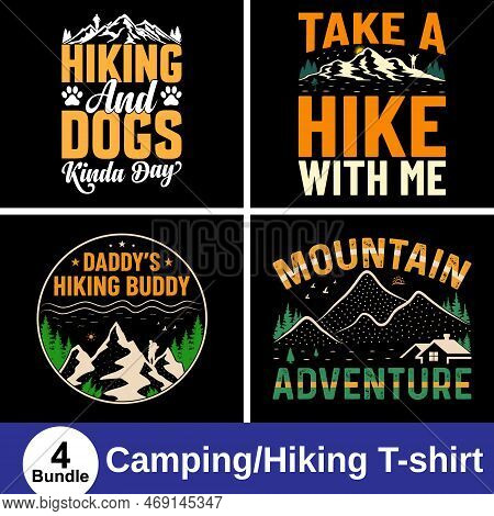Camping, Hiking, Mountain Lover Tshirt Design Vector. Use For T-shirt, Mugs, Stickers, Cards, Etc.