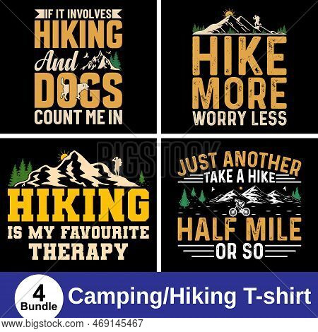 Camping, Hiking, Mountain Lover Tshirt Design Vector. Use For T-shirt, Mugs, Stickers, Cards, Etc.