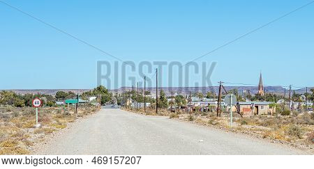 Fraserburg, South Africa - Sep 3, 2022: A Panoramic View Of Fraserburg. The Ammerville Township Is V