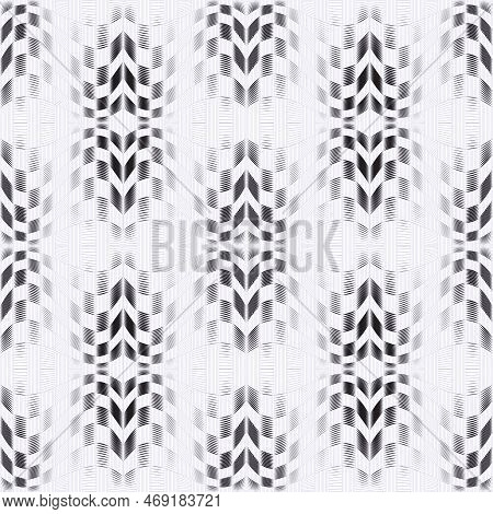 Waves Seamless Pattern. Modern Ornamental Wavy Lines Background. Trendy Geometric Patterned Backdrop