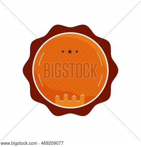 Blank Badge Shape Template In Flat Modern Liquid Style. Good For Anniversary Logo Templates. Wedding