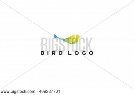 Template Simple Logo Design Solutions With Gradient Bird