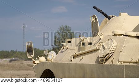 Combat Reconnaissance-patrol Vehicle - Military Vehicle In Desert Camouflage In The Wilderness