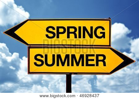 Primavera ou verão oposto sinais