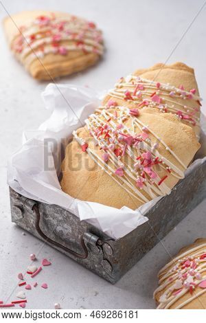 Homemade Pies Or Pastries With Cottage Cheese. Traditional Russian Pastry Sochnik.