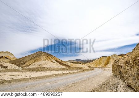 Famous Twenty Mule Teams Road In Death Valley National Park, California, Usa
