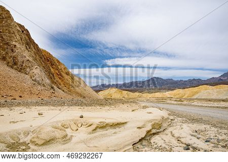 Famous Twenty Mule Teams Road In Death Valley National Park, California, Usa
