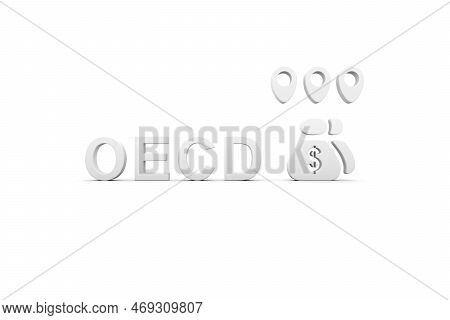 Oecd Concept White Background 3d Render Illustration