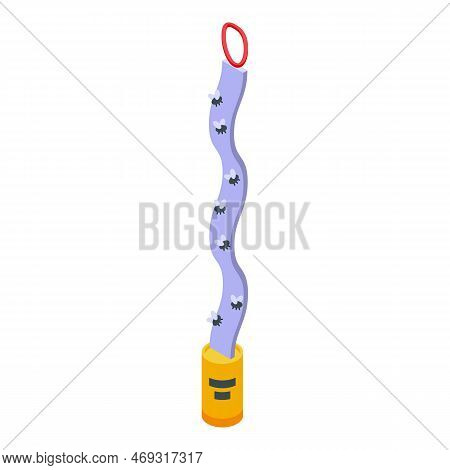 Tsetse Glue Tape Icon Isometric Vector. Fly Insect. House Bug