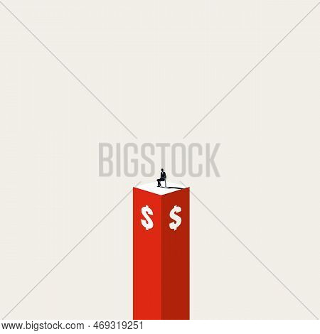 Investment Growth Vector Concept. Symbol Of Finance, Money, Success, Patience. Minimal Design Illust