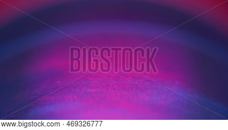 Defocused Light Flare. Fluorescent Background. Futuristic Radiance. Blur Neon Blue Pink Purple Color