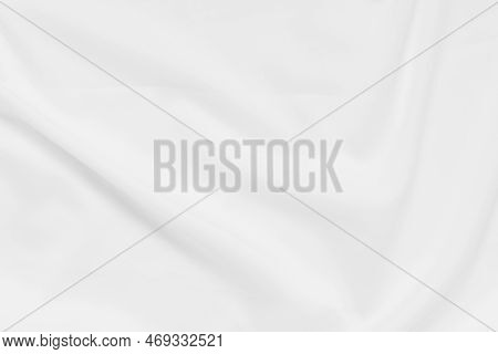 Abstract And Soft Focus Wave Of White Fabric Background, White Texture And Detail