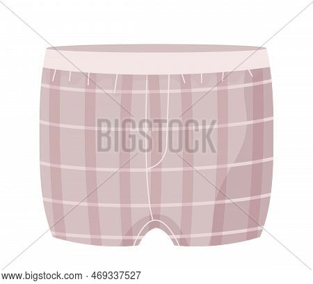 Men Underwear Design Vector In Flat Style. Boy Underpants. Doodle Male Slimming Or Swimming Underwea