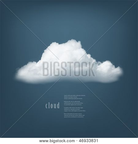 Vektor Sky på blå baggrund.