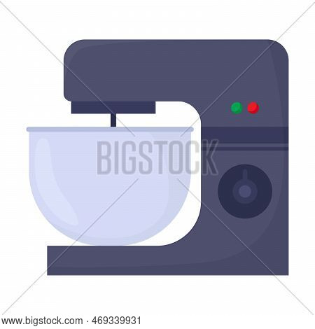 Modern Kitchen Machine For Making Minced Meat Dough And Soups. Electronic Appliances For Home Vector