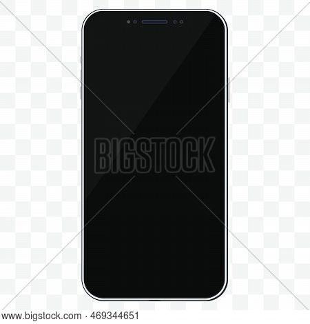 The Phone Layout Is Executed In The Style Of Flat Design. Flat Design Technology