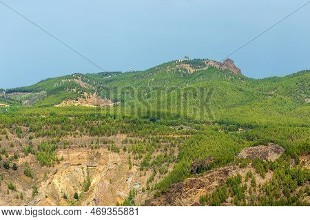 Pico De Las Nives, Landscape Of The Volcanic Island Of Gran Canaria