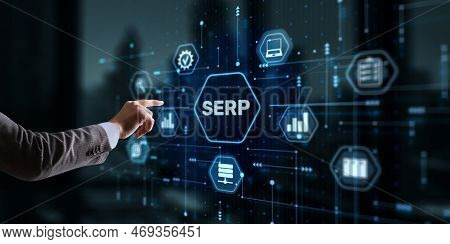 Serp. Search Engine Results Page. Search Terms Concept