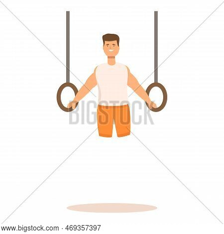 Disabled Sport Rings Icon Cartoon Vector. Physical Disability. Player Exercise
