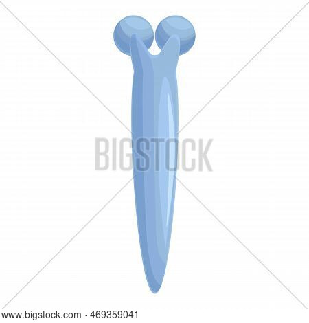 Care Facial Roller Icon Cartoon Vector. Face Skin. Stone Massager