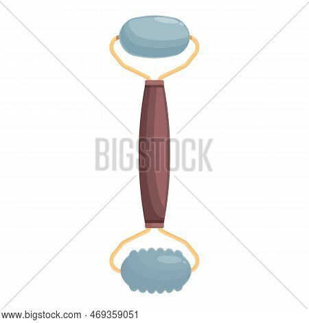 Fashion Facial Roller Icon Cartoon Vector. Woman Beauty. Spa Health