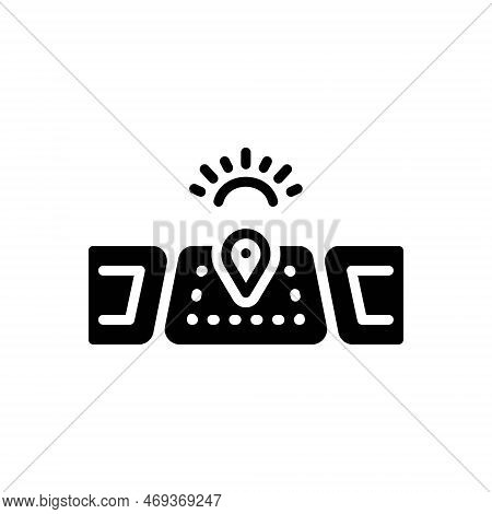 Black Solid Icon For Subdivision Branch Subsection Ramification Subhead Concept