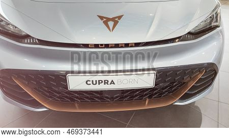 Bordeaux , Aquitaine  France - 20 01 2023 : Seat Cupra Born New Modern Sport Car Brand Logo And Text