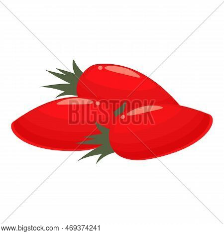 Rosehip Icon Cartoon Vector. Forest Food. Organic Red