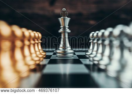 Chess Piece On Chess Board Game For Ideas, Challenge, Leadership, Strategy, Business, Success Or Abs