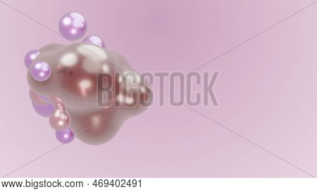 3d Render Animation Motion Design Presentation Background Wallpaper Metasphere. Pink Purple Abstract