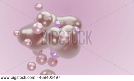 3d Render Animation Motion Design Presentation Background Wallpaper Metasphere. Pink Purple Abstract