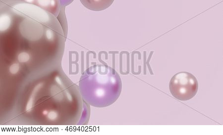 3d Render Animation Motion Design Presentation Background Wallpaper Metasphere. Pink Purple Abstract