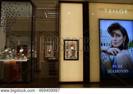 Warsaw, Poland - Jul 16: Teilor Store At Galeria Mokotow Shopping Mall In Warsaw, Poland, As Seen On