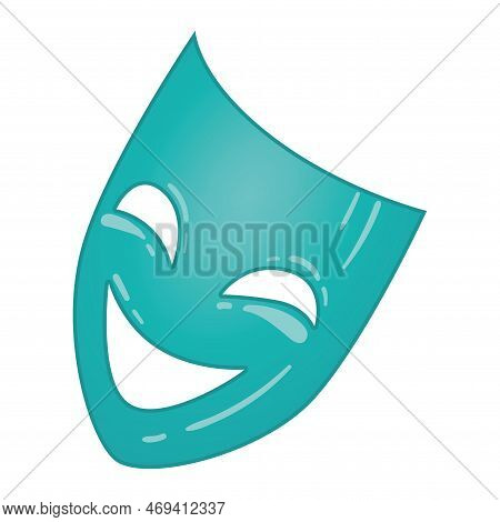 Isolated Colored Happy Theather Mask Icon Flat Design Vector Illustration