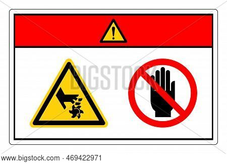 Dager Cutting Of Fingers Rotating Blade Do Not Touch Symbol Sign, Vector Illustration, Isolate On Wh