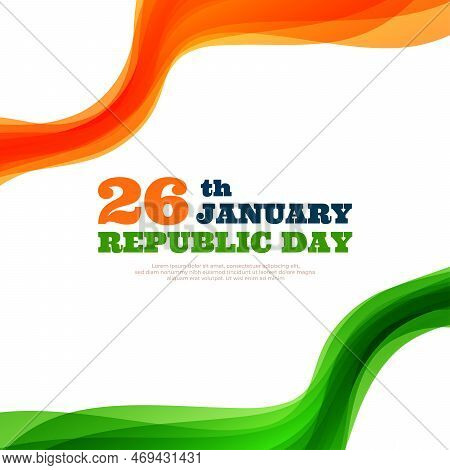 Republic Day Simple New Post Design With Flag
