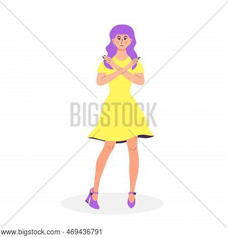 Woman Showing Refusal Vector & Photo (Free Trial) | Bigstock