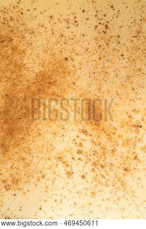 Pouring Fudge Mixture Into The Square Cheesecake Pan Lined With Parchment Paper To Prepare Eggnog Fu