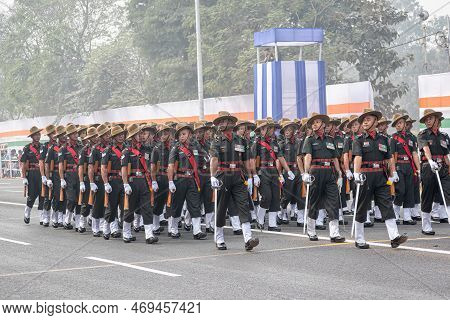 Assam Rifles Officers Preparing For Taking Part In The Upcoming Indian Republic Day Parade At Indira