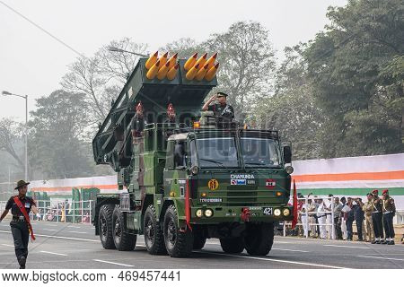 Pinaka Multi Barrel Rocket Launcher Operators Preparing For Taking Part In The Upcoming Indian Repub