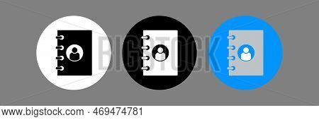 Address Book Icon Vector. Address Book Vector Icon Set